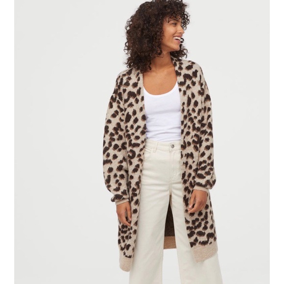 H&M Sweaters - H&M | Leopard Print Cardigan sz XS